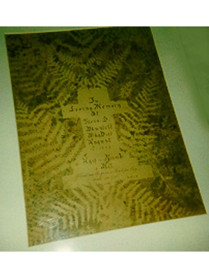 In Memorian Card Memoria Card to Flora Blundell