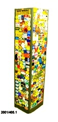 Illustrated clothes locker