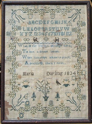 Embroidered sampler