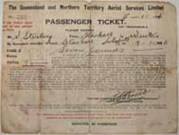 Ticket QANTAS Passenger ticket no. 790