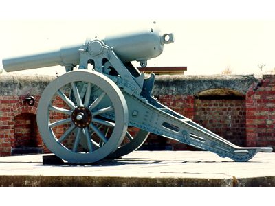 Cannon 64pdr Muzzle Loading, 2 off. Fired on monthly open day.
