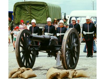 Cannon 16pdr Muzzle Loading. Fired on monthly open day.