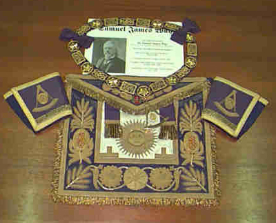 Masonic Apron Sir Samuel J. Way's masonic apron