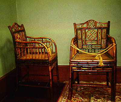 Armchairs Pair of Cantonese export armchairs