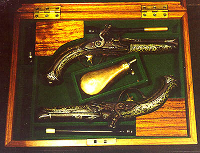 Pistols Flintlock Brace of pistols