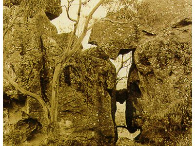 Postcard Hanging Rock Woodend Australia